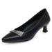 Women's Comfortable Low Heel Pointed Toe Slip-On Dress Shoes - Soft Leather Flats With Cushioned Insole For Everyday Wear Single Shoes_vogvips.com