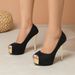 European And American Fashion Peep-toe Stiletto Shoes, Foreign Trade Size 45, Cross-border Sexy High-heeled Sandals With_vogvips.com