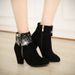 34-43 Large Size High-heeled Chunky Heel Rhinestone Ankle Boots For Women, Wedding Boots, Foreign Trade Supply,_vogvips.com