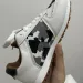 Womens Leopard Print Chunky Sneakers Leather Fabric Upper Lace Up Design Non Slip Thick Sole For Streetwear And Daily_vogvips.com