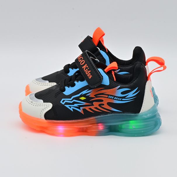 Boys' Sports 2026 Spring And Autumn Running Non-Slip Glowing LED Light Trendy Foreign Trade Hot-Selling Basketball Shoes_vogvips.com