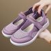 Women's Shoes Breathable Casual Shoes Soft-soled Feet Velcro Middle-aged And Elderly Mother Shoes_vogvips.com