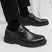 TerraStride Black Leather For Men Waterproof New Business Formal Men's Casual British Style Groomsmen Korean Trendy Groom Wedding_vogvips.com