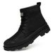 Men's Martin Boots Outdoor, Short Boots Fleece Warm Men's Leather Boots European And American Men's Shoes Military Boots_vogvips.com