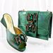 Women’s Shoes women's open toe high heeled slippers,snake pattern fabric,eye catching diamond buckle decoration, square soft bag, fashionable shoe bag_vogvips.com