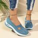 Women's 2025 Spring/summer Cross-border Large Size Women's Slip-on Fly-knit Mesh Shoes, Mom's Shoes_vogvips.com