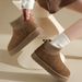 Women's Snow 2025 New Winter Fleece Lined Thickened Warm Northeastern Cotton Shoes Thick Sole Sock Short Boots Loafers_vogvips.com