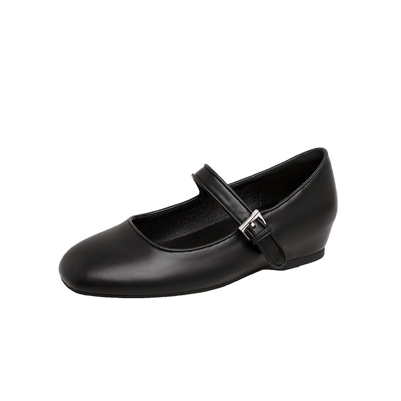 Women's Shoes Leather Minimalist Single Buckle Soft Sole Mary Jane Shoes, New Style_vogvips.com