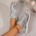 Spring And Autumn High Quality Fashionable Round Toe Solid Color Glossy Lace Up Womens Sports Shoes 250118_vogvips.com