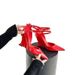 Niche Red High Heels Female Sexy Pointed Head Shallow Mouth One-word Buckle With Wedge Heel Mary Jane Single Shoes_vogvips.com