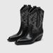 Short For Women, Washed Denim Chunky High Heel Ankle Designer Western Boots, Summer Style Printed Martin Boots_vogvips.com