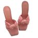 Thick 13CM Waterproof Platform Square Headed Woven Bow Tie Super High Heels Sandals For Women_vogvips.com