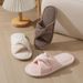 Popular Corduroy Cross-Strap Cotton Slippers For Autumn Indoor Home Use, Warm Slippers For Women_vogvips.com