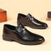 Men's Shoes Business Formal Men's Leather Shoes Large Size Crocodile Pattern Slip On Casual Versatile Men's Shoes_vogvips.com