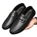 Spring And Summer Loafers, Plaid Casual Men's Leather Shoes, Versatile Shoes For Young Men, Large Sizes_vogvips.com