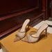 French Chic Pointed-toe Mesh Rhinestone Stiletto Slide Sandals - Women's Sexy Slip-on High Heel Mules_vogvips.com