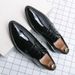 Men's Casual Large Size 38-48 Gradient Color Fashion Personality Pointed Glossy Business Formal Lace-up Leather Shoes_vogvips.com