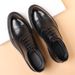 Hollow Out Leather Brogue Shoes Men 8cm Elevator Wedding Dress Shoes_vogvips.com