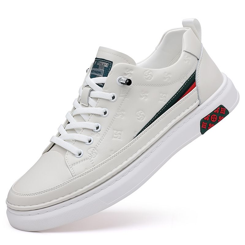 Strict Selection Of High Height Genuine Leather Men's New Versatile Little White Sole, Soft Face Casual Shoes,_vogvips.com