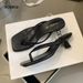 Women's Shoes 2025 New Model, Thong-style Stiletto High-heeled Sandals, Cat-heel Flip-flops, Women's Mid-heel Sandals_vogvips.com