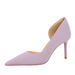 3226-A2 European And American Style Banquet Heels Women Sexy Thin Shallow Mouth Pointed Toe Side Cut High Heel Pumps_vogvips.com