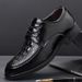 Men's Classic Crocodile-Pattern Dress Shoes – Stylish Business & Wedding Oxfords With Breathable PU Leather & Comfortable Rubber Sole_vogvips.com