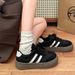 Versatile German Training For Women 2025 New Spring Summer Thick-Soled White Retro Agan Shoes Casual Sports Sneakers_vogvips.com