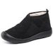 Women's Autumn Cotton Thickened Fleece Cold-Proof Warm Winter Middle-Aged Elderly Mom Shoes Slip-On Snow Boots_vogvips.com