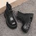 Martin Boots Heightened Thin Thick-soled Lace-up Thick Heel Handsome Short Boots Men's Trend_vogvips.com