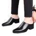 European Style Pointed Toe Men's Sandals Business Casual Formal High Heel Backless Leather Shoes Fashion Versatile_vogvips.com