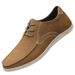 Men's Outdoor Casual Board Shoes, First-layer Cowhide Men's Outdoor Workplace Sports Shoes, Middle-aged Men's Shoes_vogvips.com
