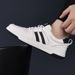 Men's Genuine Leather Sneakers Breathable Casual Sports Shoes Fashion White Board Shoes Flat Comfortable Walking Shoes Trendy Street Style_vogvips.com