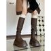 2025 New Autumn Winter Plus Size For Women Over-the-Knee Black Thigh Circumference Thick Leg Long Slouch Boots_vogvips.com