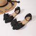 Autumn New Style Plus Size Women's Bowknot Flat Shoes Pointed Toe Fabric Slimming Flat Footwear_vogvips.com