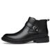 European Warm Series 2025 Men's Business Leather Martin Top Layer Cowhide Office Winter Buckle Boots Large Size_vogvips.com