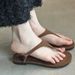 New Summer Flip-Flop Sandals Versatile 2026 Roman Style Black Beach Fairy Flat Retro Vacation Shoes_vogvips.com