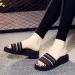 Free Freight 2026 New Women's Summer Thick Slope Heel Casual Word Slippers Foam Sandals Fashion Wear Sponge Bottom Beach_vogvips.com