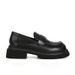 Leather Small Leather Shoes Platform Sole One-pedal Loafers British Commuter Single Shoes Jk Shoes_vogvips.com