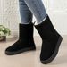 New Year's Edition Mid-Calf Plus-Size Fur-Integrated Winter Boots With Thicker Padding And Cozy Fleece For Casual Wear In Foreign Trade_vogvips.com
