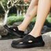 Plus-Size Men's Shoes Summer Lightweight Perforated Breathable Hollow-Out Leather Shoes Soft Leather Soft Sole Slip-On L_vogvips.com