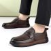 Men's Shoes Spring New Casual Soft Sole Driving Loafers Men's British Style Slip On Casual Leather Shoes_vogvips.com