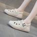 Sandals Women's Leather Surface Flat Bottom Bag Head Soft Sole Maternity Shoes Casual Wear Color Matching Beach Sandals_vogvips.com