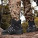 High-top Boots Men Shoes Comfortable Casual Outdoor Hiking Shoes Men Breathable Hiking Shoes Thick-soled Combat Boots Men_vogvips.com