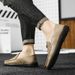Slip-on Lazy Bean Shoes Leather Men Autumn Casual Leather Shoes Men_vogvips.com