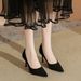 7888C Suede Pointed Toe Stiletto Heels Commuter Professional Simple Fashionable Elegant Women's Shoes French Style_vogvips.com