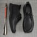 Men's Work Boots With Cushioned Insoles & Slip-Resistant Outsoles - Casual Lace-Up Leather Shoes For Business & Daily Wear (Black, Brown, Gray)_vogvips.com