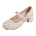 Mary Jane Leather For Women 2025 Spring Summer New Trendy High With Chunky Heels And Shallow Mouth Fairy Style Single_vogvips.com