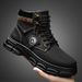 European Warm Series Autumn Leather Waterproof 2025 Trendy New High-top Workwear Motorcycle Men's Martin Boots_vogvips.com