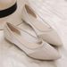 Flat-bottomed Mesh Yarn Breathable Pointed Single Shoes Women's Korean Version Shallow Mouth Laden Shoes One Pedal Doudou Shoes Women_vogvips.com