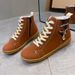New Large Snow Flat Heel Martin Winter Cotton Short Boots Women's_vogvips.com